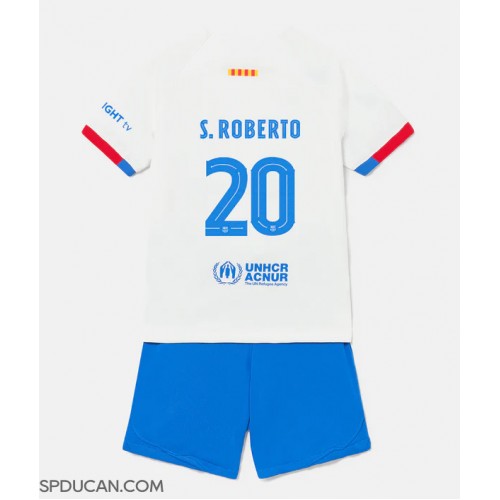 Dječji Nogometni Dres Barcelona Sergi Roberto #20 Gostujuci 2023-24 Kratak Rukav (+ Kratke hlače)
